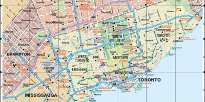 Área de Toronto mapa