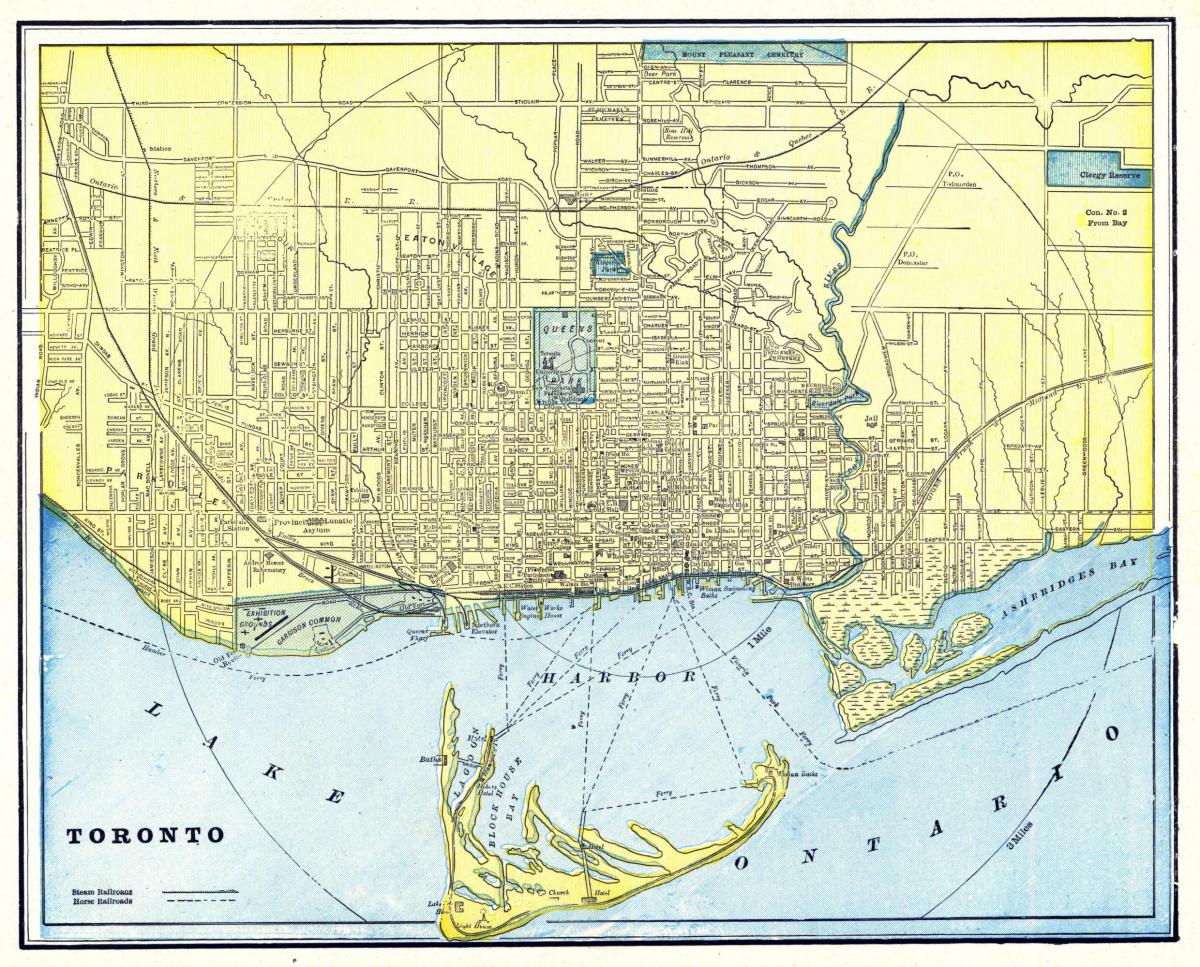 velho mapa de Toronto