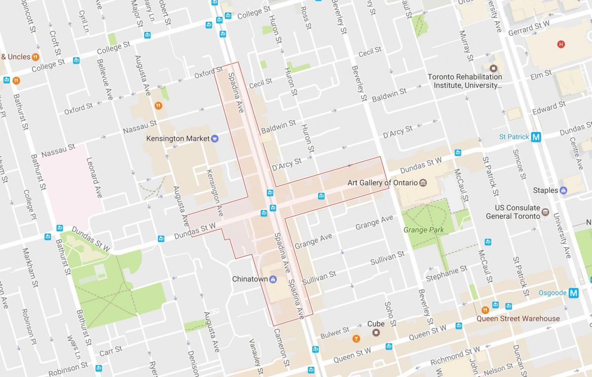 Chinatown de Toronto mapa