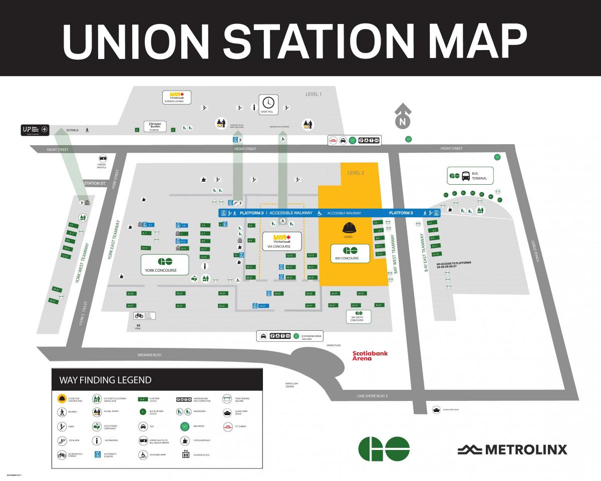 a union station mapa de Toronto
