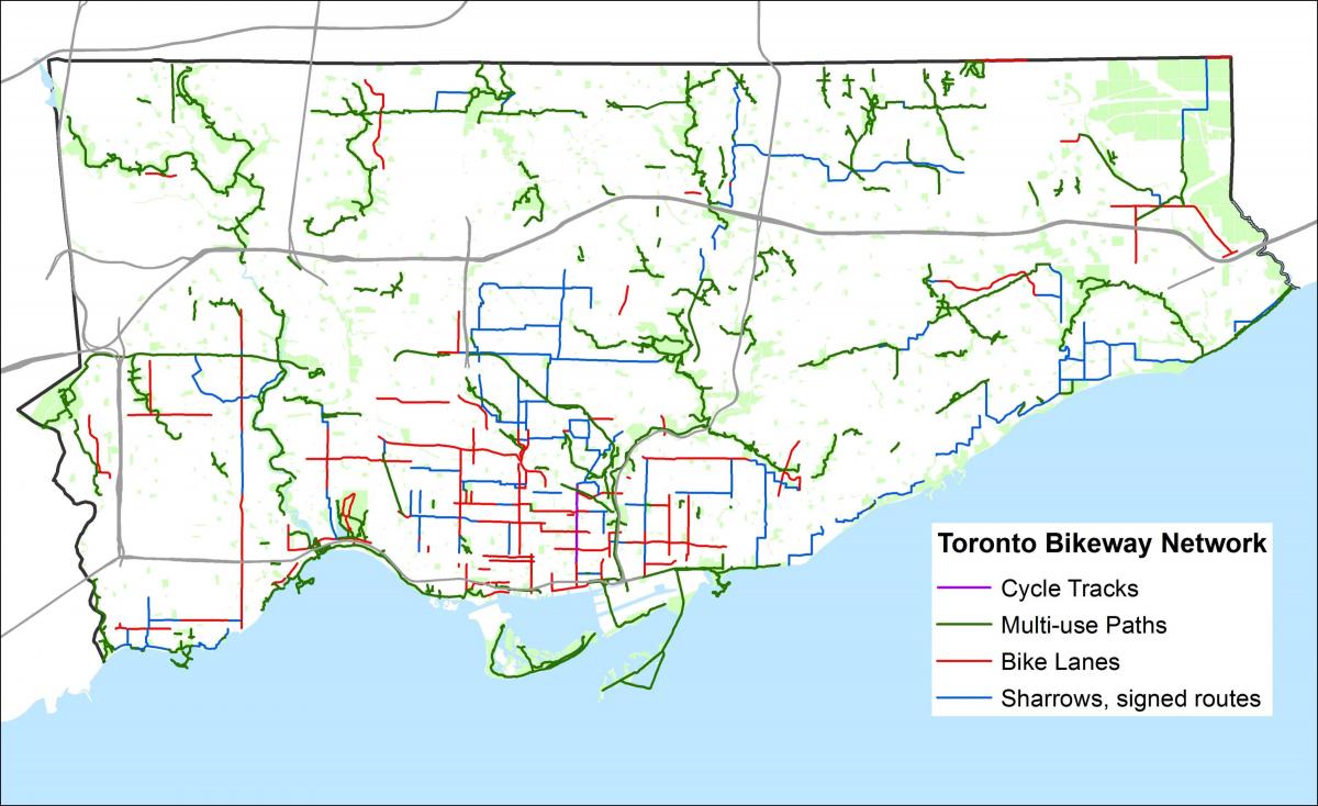 Toronto mapa da bicicleta