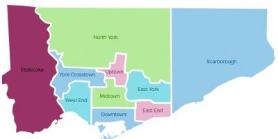 Mapa de bairros de Toronto
