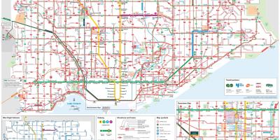 Ttc ônibus mapa de Toronto