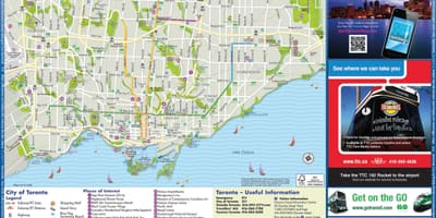 Dos turistas mapa de Toronto