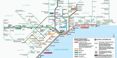 Pública de Toronto transit mapa
